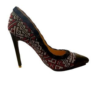 GX By Gwen Stefani Jango Heels  Size 8  Black White Red With Box Fast Shipping